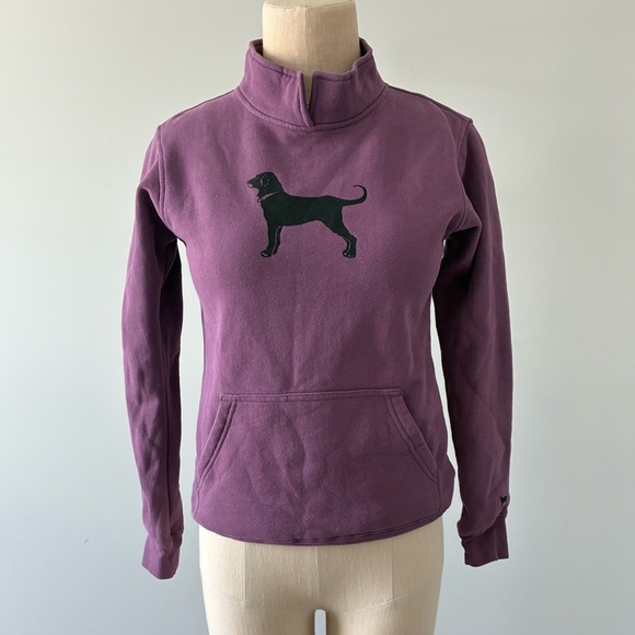 The Black Dog Tops - The Black Dog Purple High Neck Pullover Sweatshirt